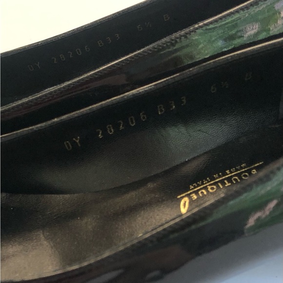 Vtg Ferragamo Square Toe Ballet Shoe w/ block heel - Picture 5 of 5